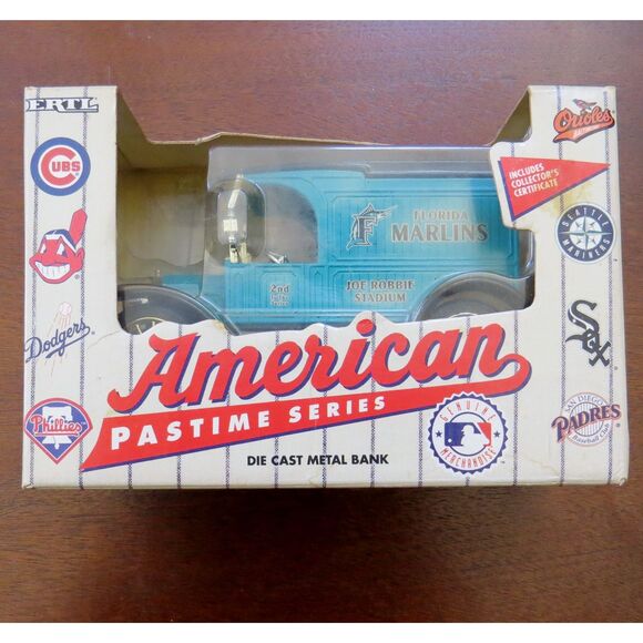 Vintage 1994 ERTL Diecast bank American Pasttime Series Florida Marlins - Picture 2 of 3